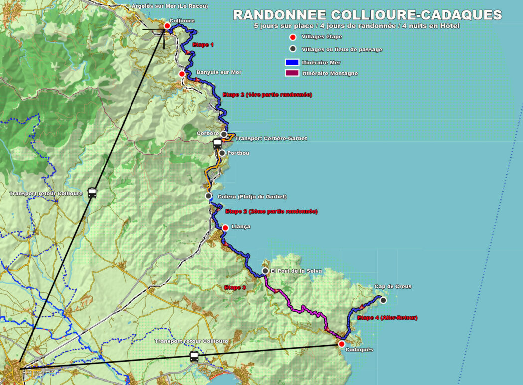 Carte Randonnee 5 Jours Collioure Cadaques 2026