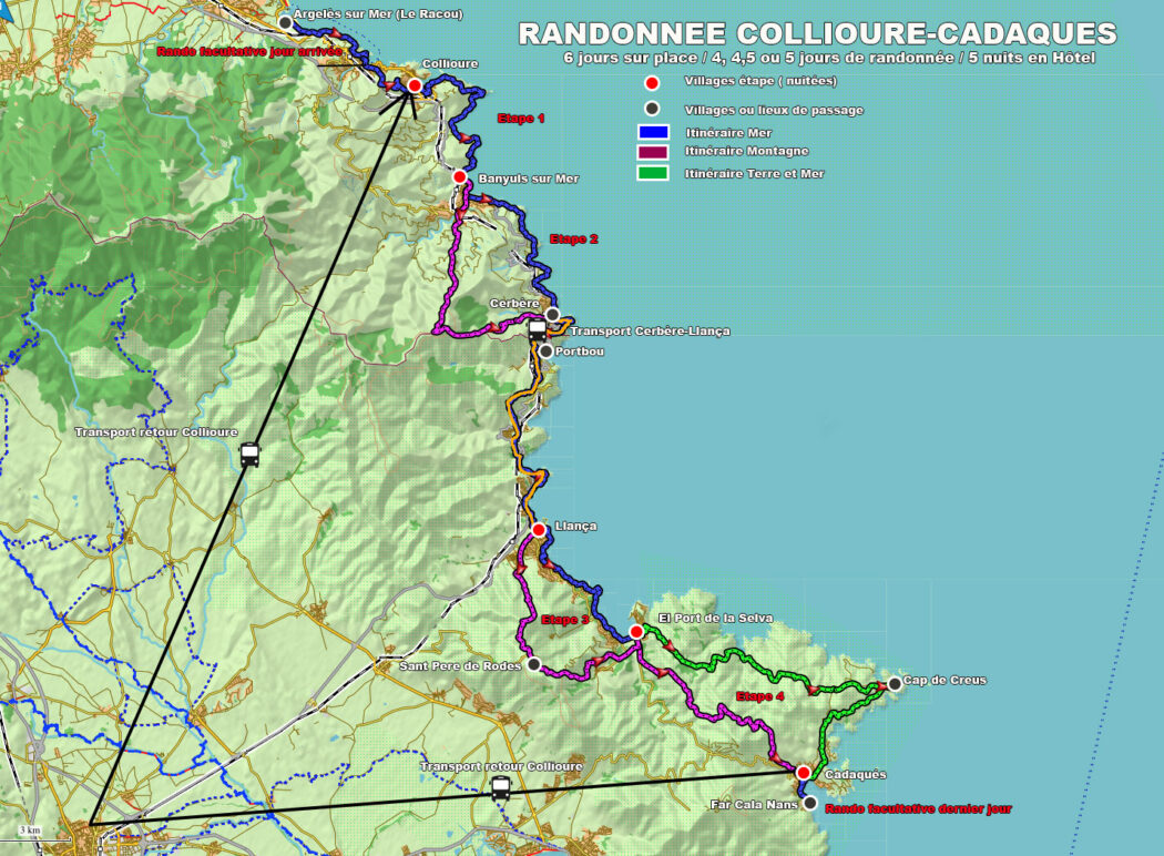 Carte Randonnee 6 Jours Collioure Cadaques 2026