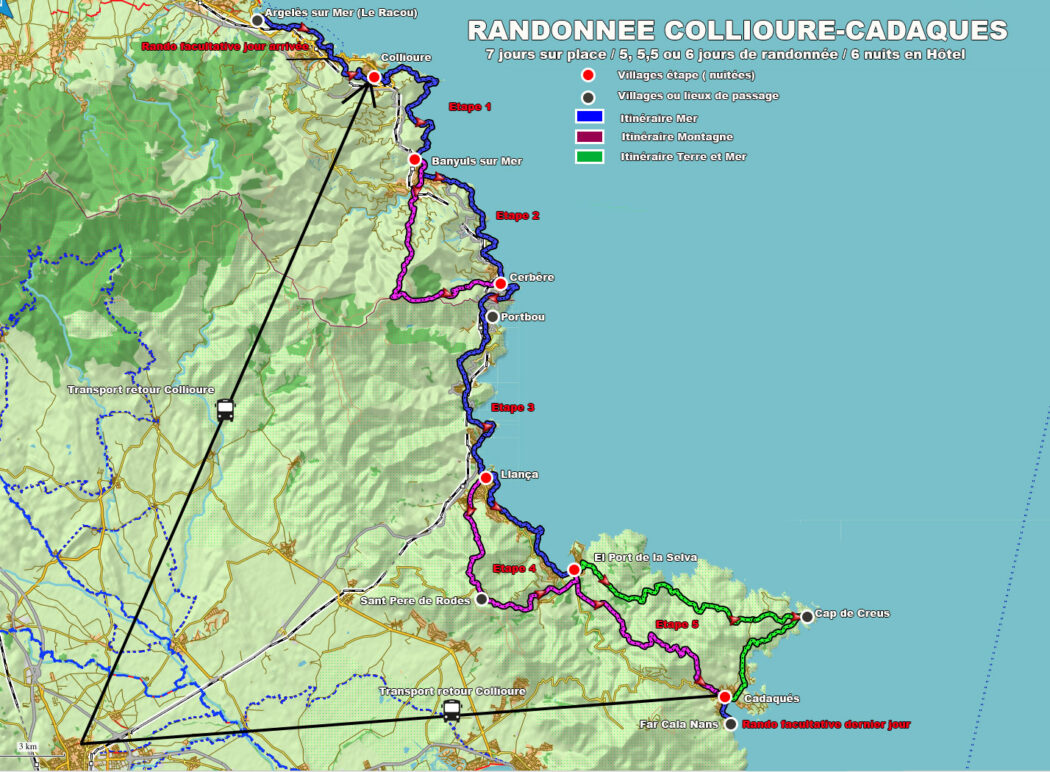 Carte Randonnee 7 Jours Collioure Cadaques 2026